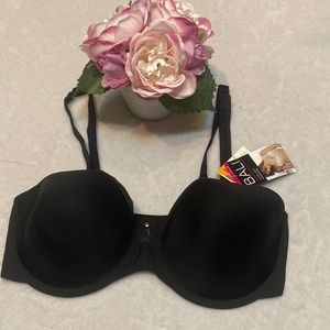 NWT Bali Size 36DD Ultra Light Underwire Black Bra